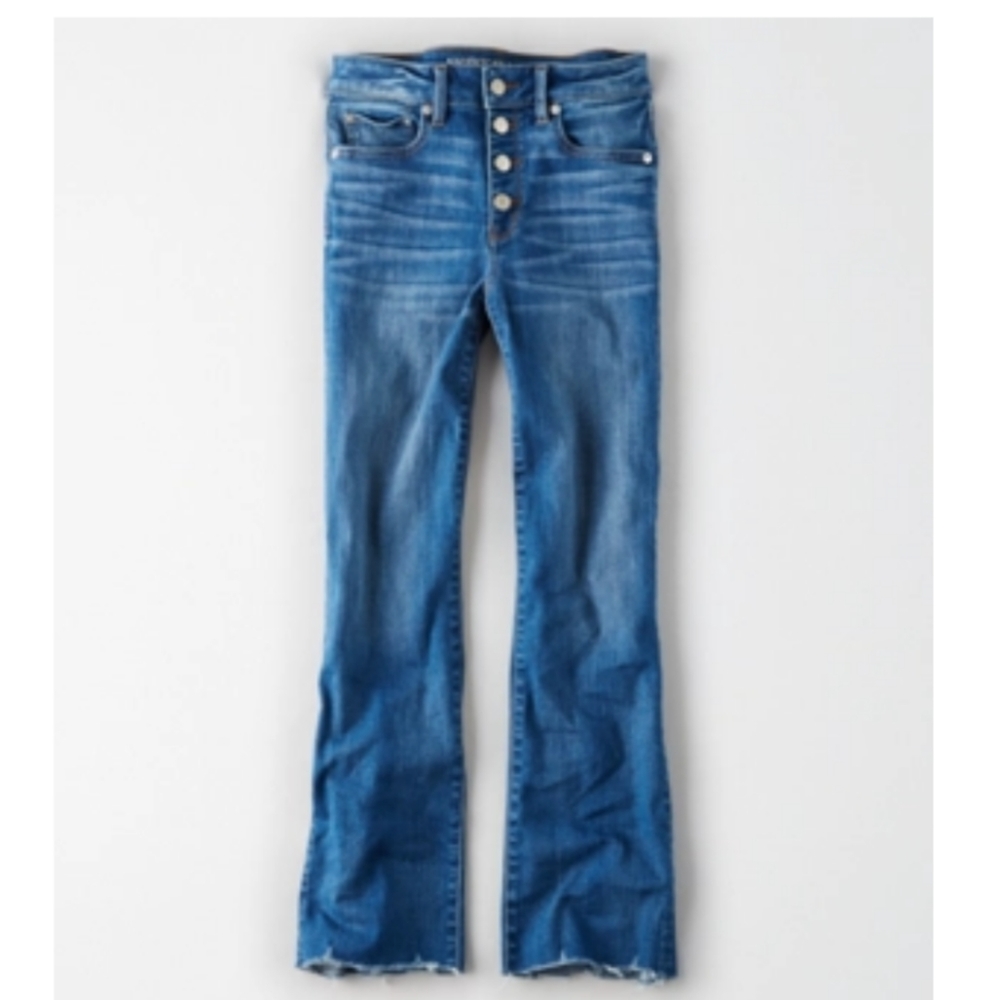 American Eagle High-Waist Crop Flare Jeans